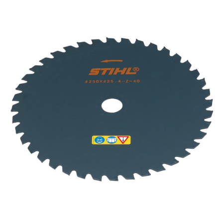 DISCO CORTAHIERBAS REFORZADO STIHL 40 DIENTES / 250 MM. DIAMETRO / 25.4 MM. ORIFICIO INTERIOR.