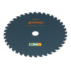 DISCO CORTAHIERBAS REFORZADO STIHL 40 DIENTES / 250 MM. DIAMETRO / 25.4 MM. ORIFICIO INTERIOR.